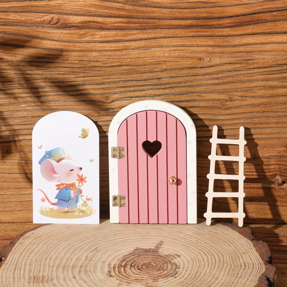 Porte Fée Miniature en Bois & Boîte à Dent de Lait – Décoration Chambre Enfant Cadeau Naissance