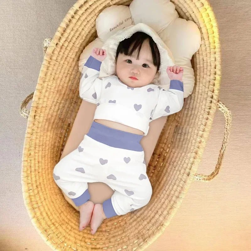 Pyjama Bébé 2 Pièces Coton — Haut Manches Longues & Pantalon, Unisexe Automne Hiver 3M-3 Ans