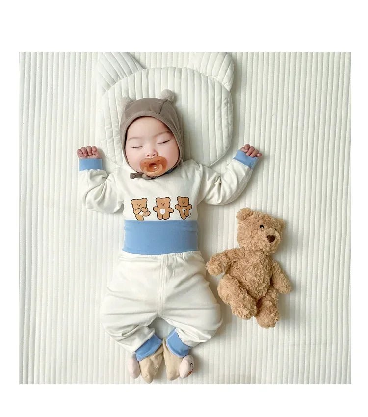 Pyjama Bébé 2 Pièces Coton — Haut Manches Longues & Pantalon, Unisexe Automne Hiver 3M-3 Ans