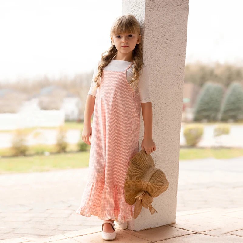Baby Girl Gingham Dress – Matching Family Outfit for Boys & Girls Summer Ceremony