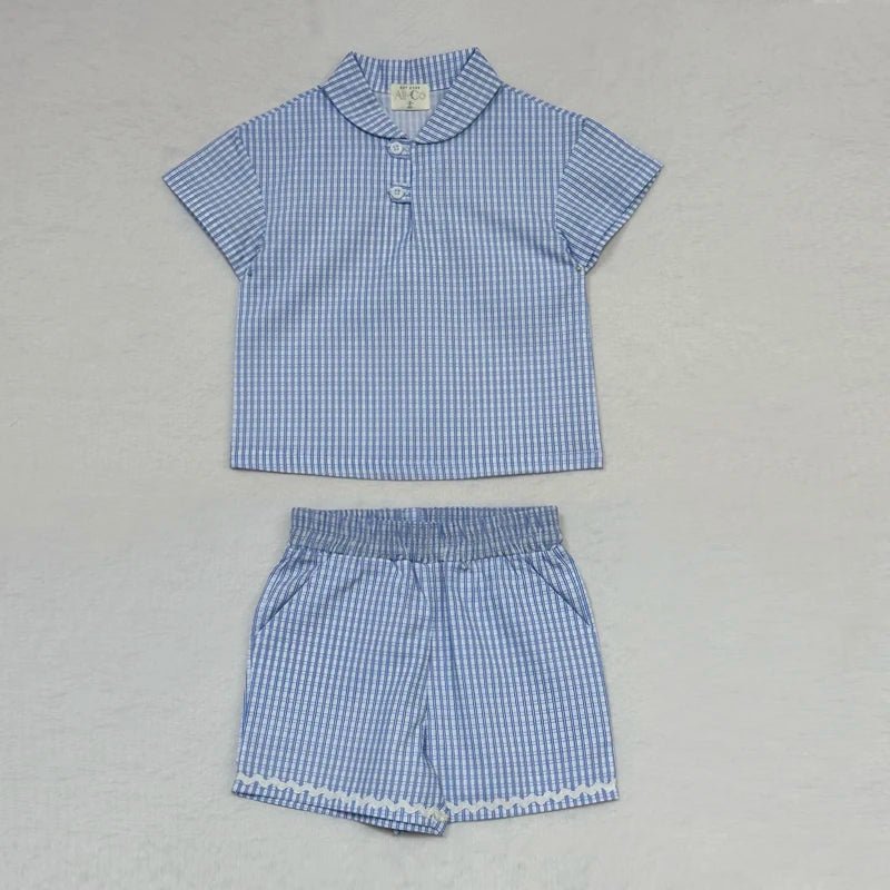 Baby Girl Gingham Dress – Matching Family Outfit for Boys & Girls Summer Ceremony