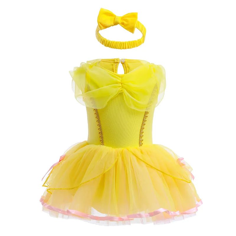 Robe Tutu Princesse Bébé Fille avec Bandeau – Tenue Anniversaire, Baptême & Cérémonie 3-18 Mois