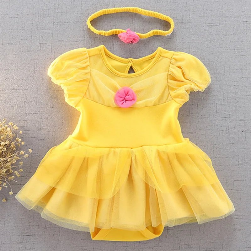 Robe Tutu Princesse Bébé Fille avec Bandeau – Tenue Anniversaire, Baptême & Cérémonie 3-18 Mois