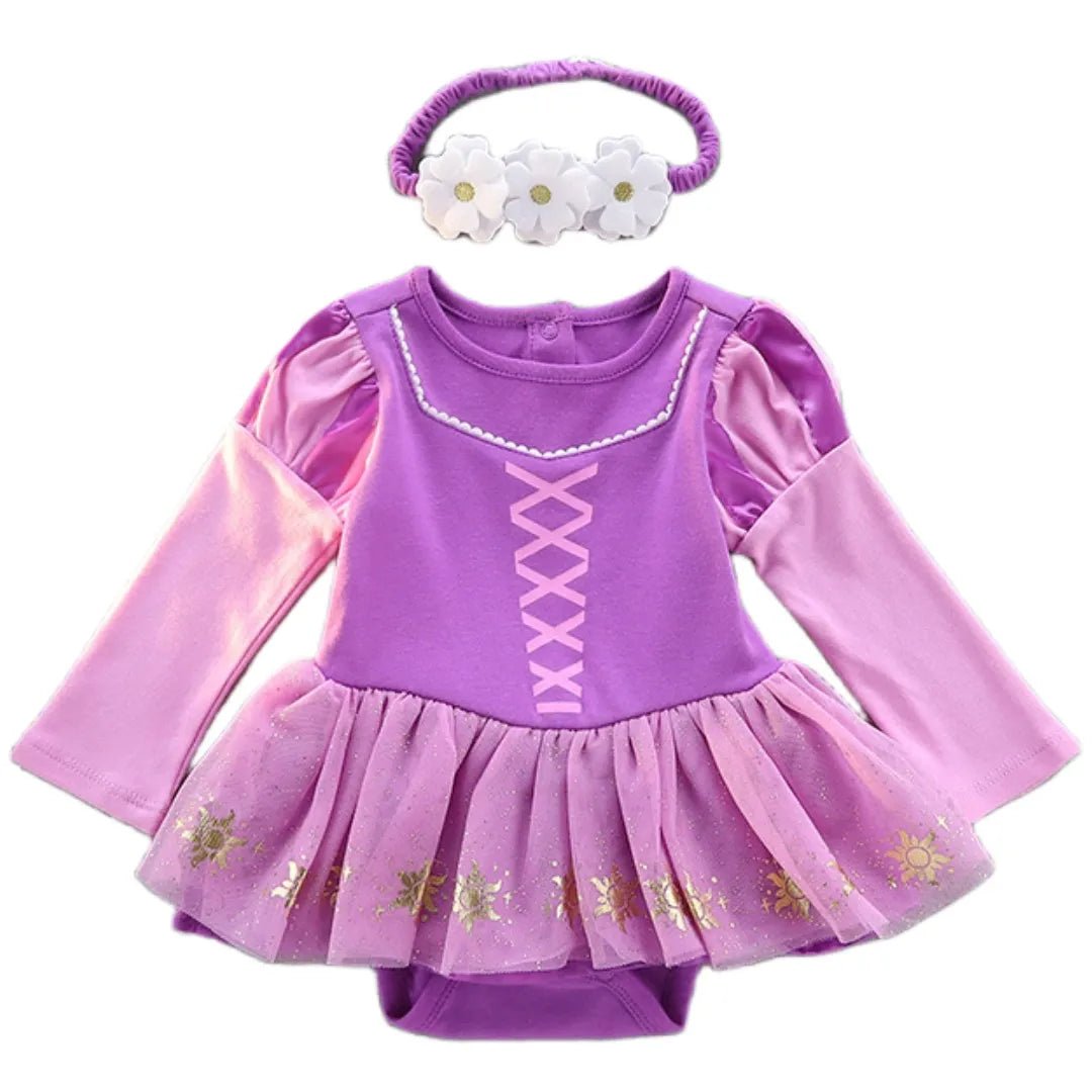 Robe Tutu Princesse Bébé Fille avec Bandeau – Tenue Anniversaire, Baptême & Cérémonie 3-18 Mois