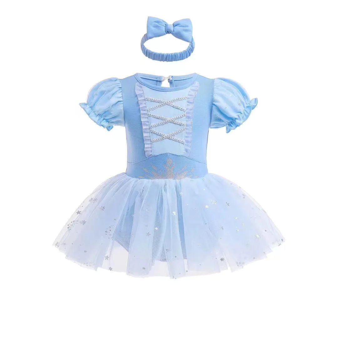 Robe Tutu Princesse Bébé Fille avec Bandeau – Tenue Anniversaire, Baptême & Cérémonie 3-18 Mois