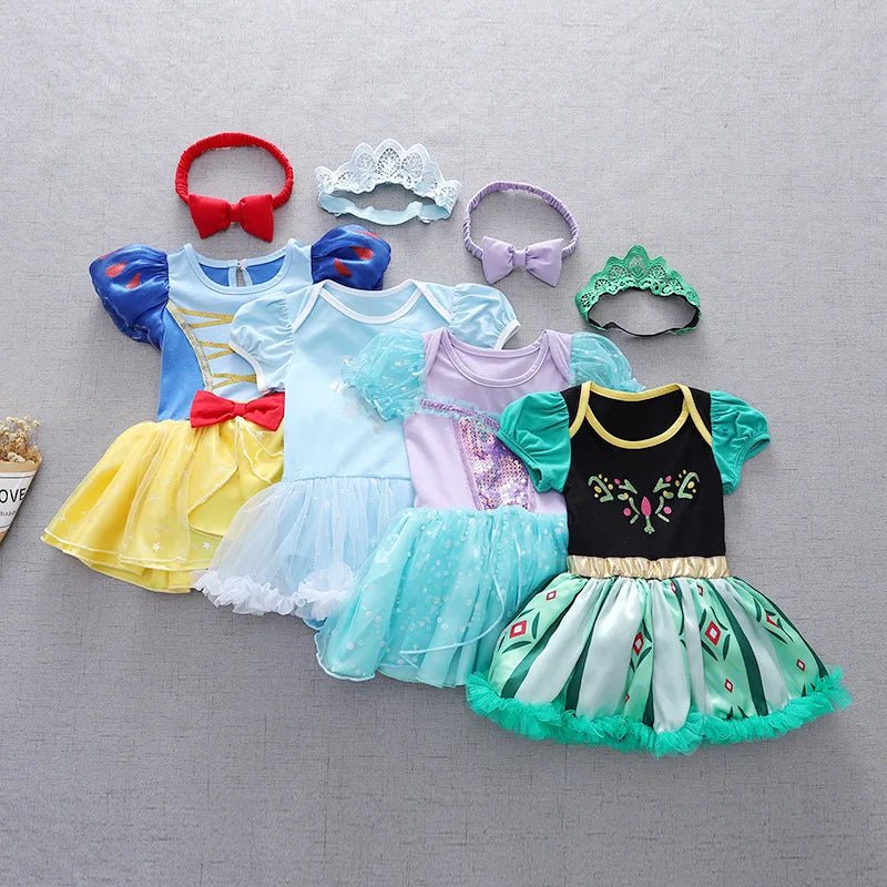 Robe Tutu Princesse Bébé Fille avec Bandeau – Tenue Anniversaire, Baptême & Cérémonie 3-18 Mois