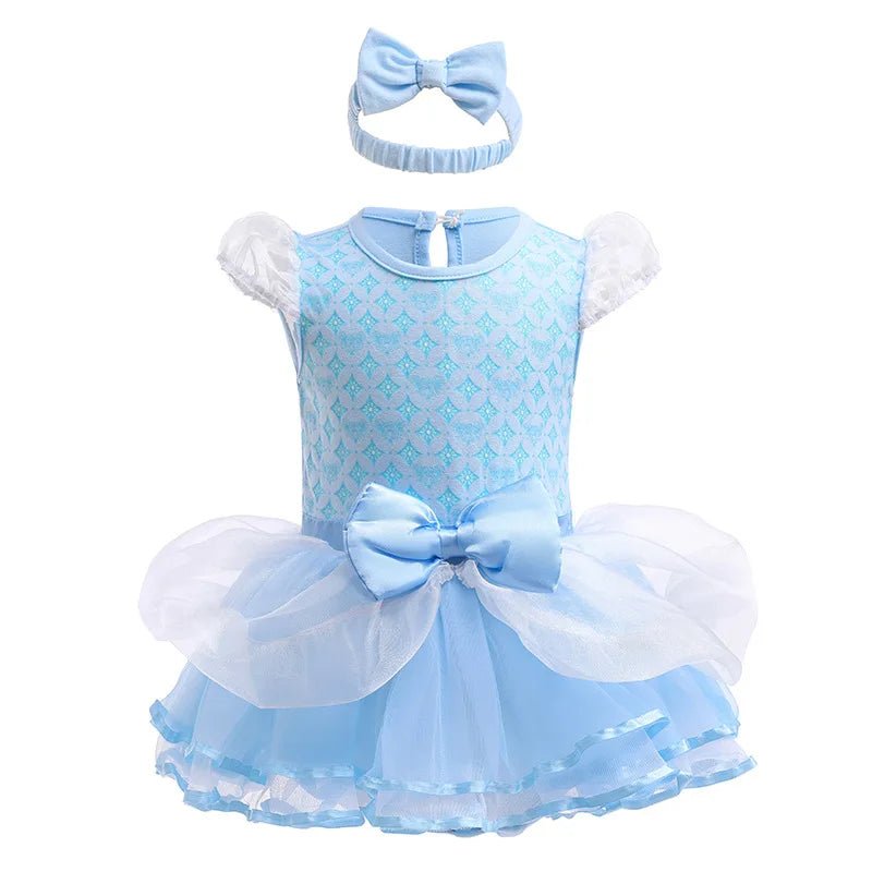 Robe Tutu Princesse Bébé Fille avec Bandeau – Tenue Anniversaire, Baptême & Cérémonie 3-18 Mois
