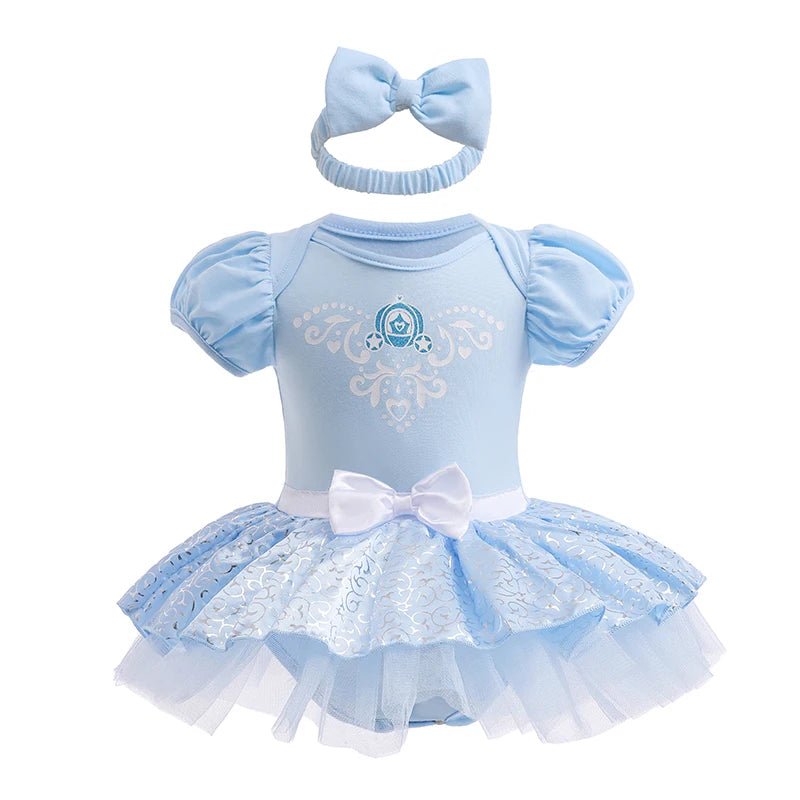 Robe Tutu Princesse Bébé Fille avec Bandeau – Tenue Anniversaire, Baptême & Cérémonie 3-18 Mois