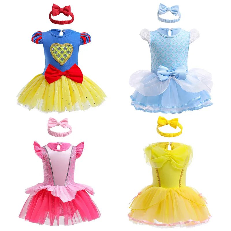 Robe Tutu Princesse Bébé Fille avec Bandeau – Tenue Anniversaire, Baptême & Cérémonie 3-18 Mois