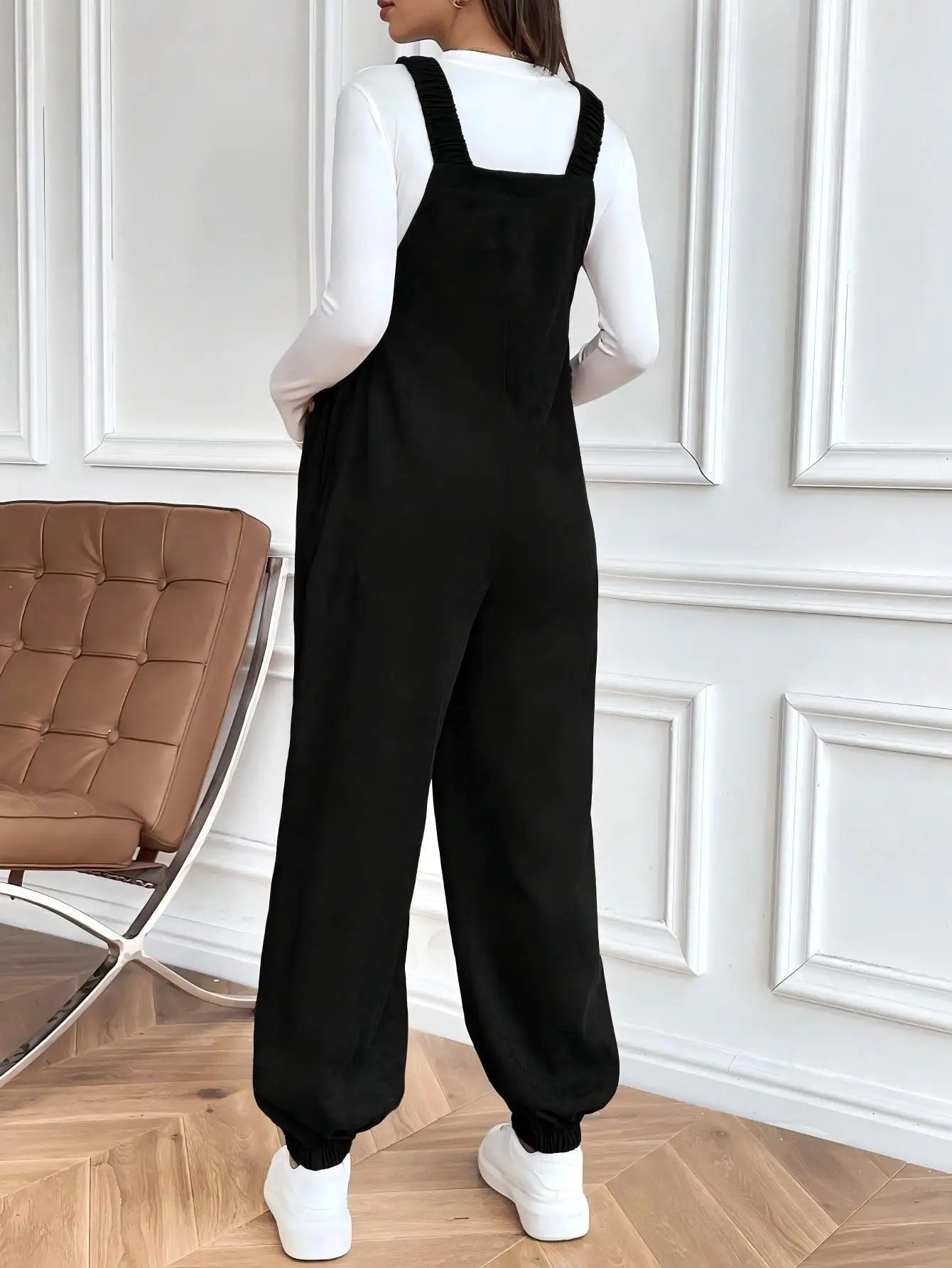 Salopette Maternité Velours Côtelé — Bretelles Réglables, Coupe Ample, Grossesse S-XL