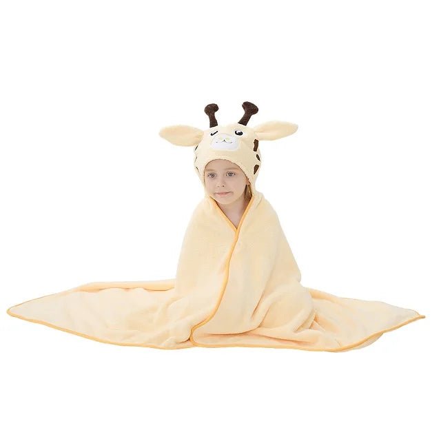 Cape de bain bébé animaux — Serviette Capuche Douce Mixte | Garçon & Fille 0-9 Ans
