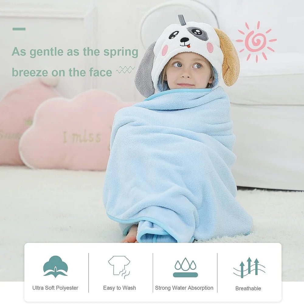 Cape de bain bébé animaux — Serviette Capuche Douce Mixte | Garçon & Fille 0-9 Ans