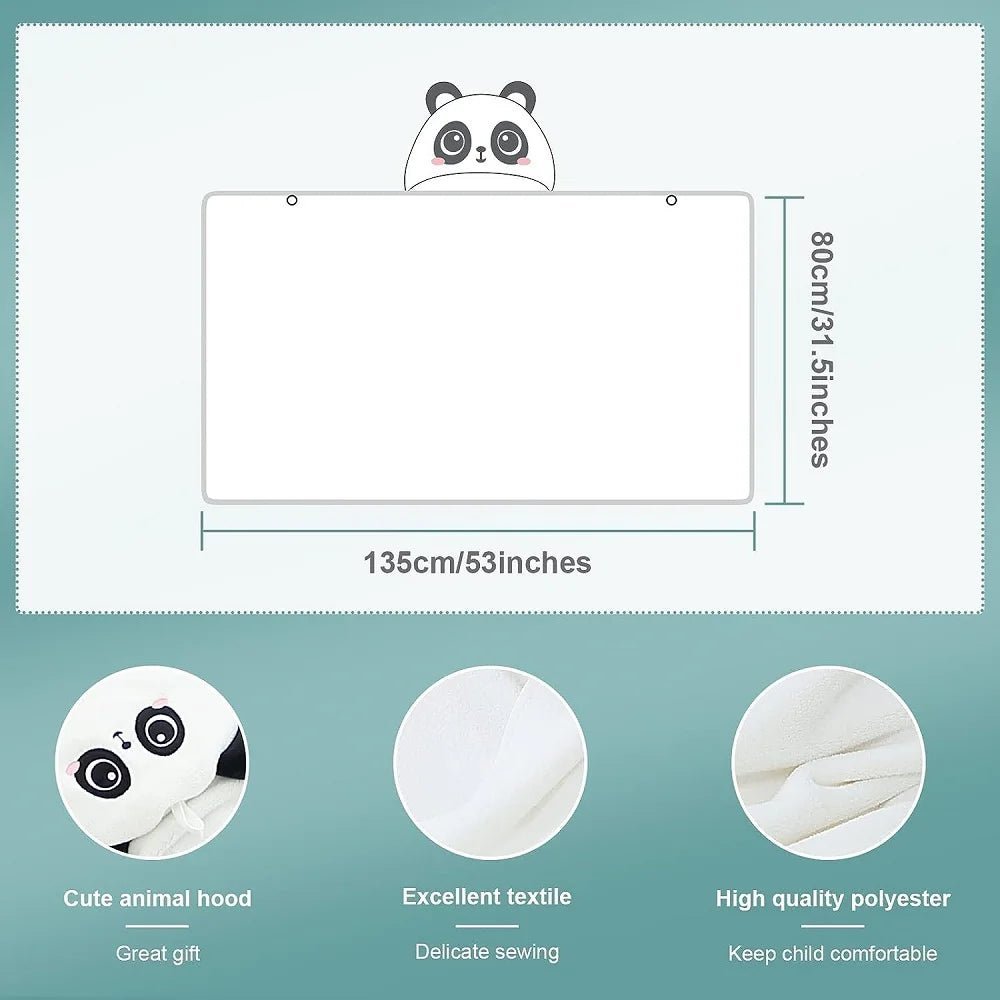 Serviette de Bain Bébé à Capuche – Motifs Animaux