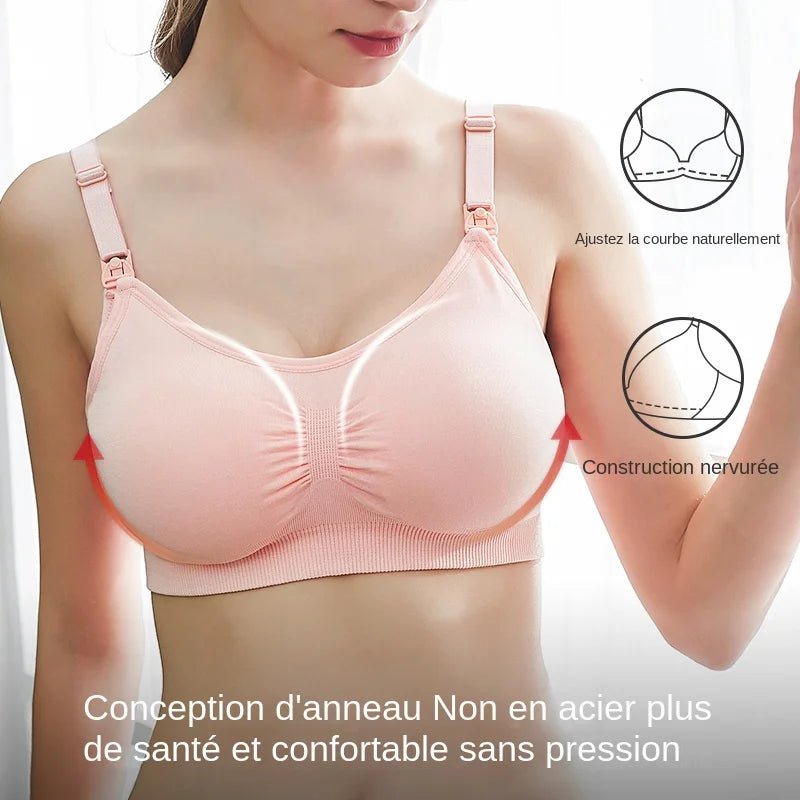 Soutien-Gorge Allaitement Grande Taille Push-Up – Brassière Sans Coutures Forte Poitrine Respirante | Maternité Inclusive