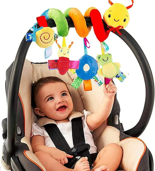 Jouet Spirale Siège Auto Poussette Bébé – Jouet Sensoriel Doux 0-12 Mois Lit & Berceau