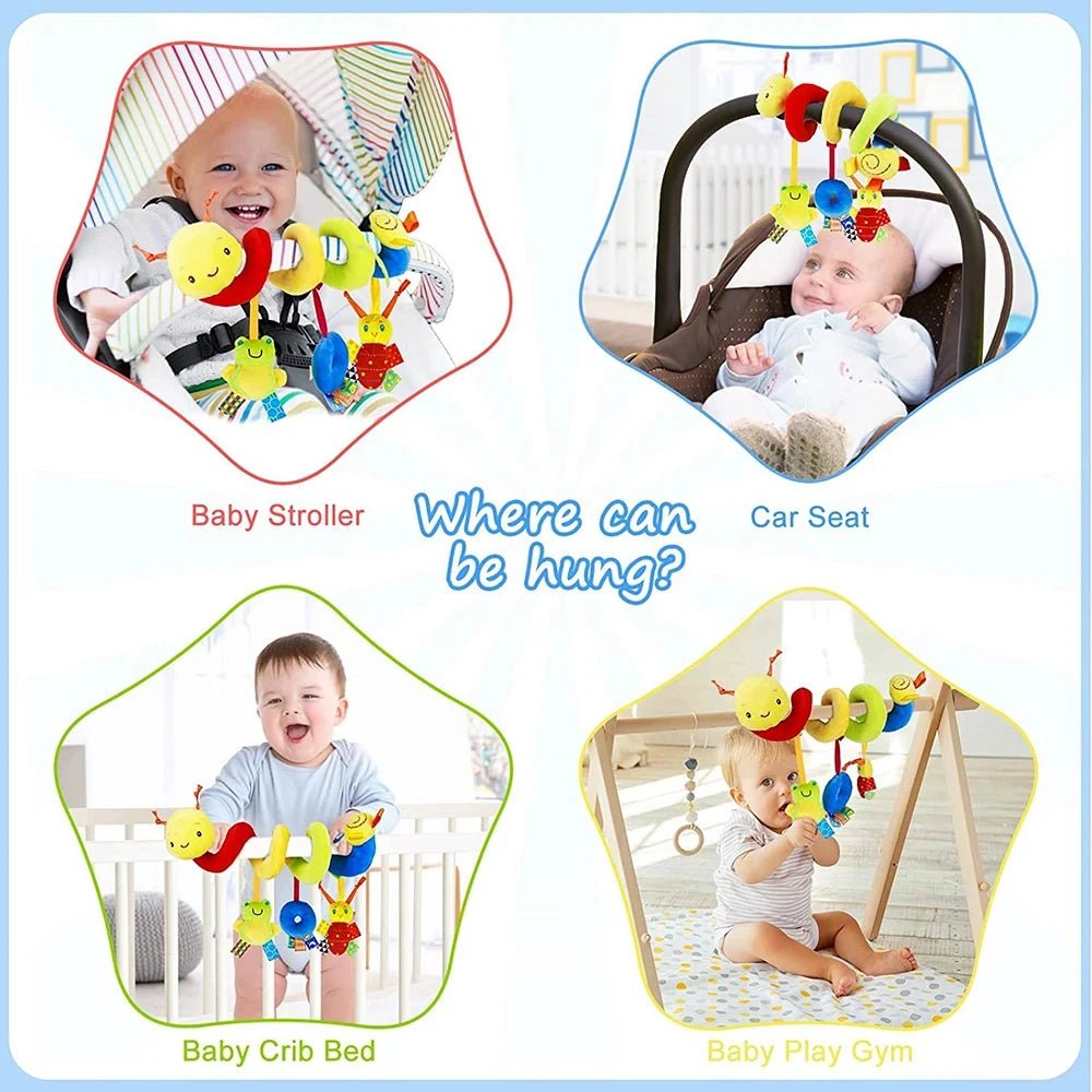 Musical Spiral Baby Toy – Cot Crib Stroller Car Seat Developmental Toy, Rattle Boy Girl