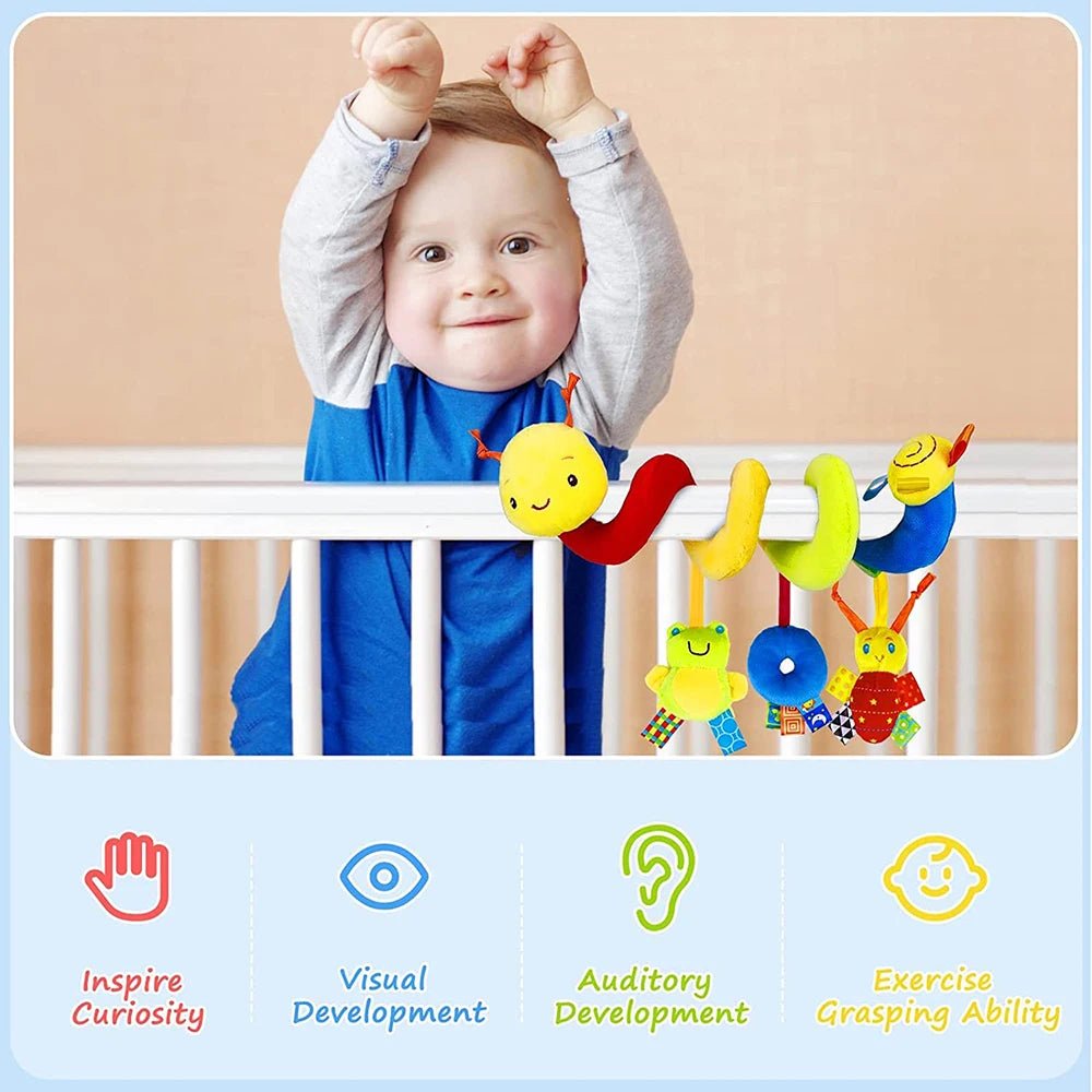 Musical Spiral Baby Toy – Cot Crib Stroller Car Seat Developmental Toy, Rattle Boy Girl