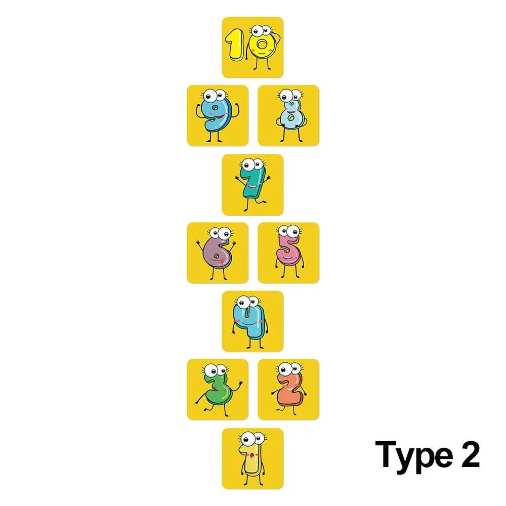 Sticker Sol Jeu de Marelle Chiffres – Autocollant PVC Éducatif Chambre Bébé Maternelle, Cadeau Parent-Enfant