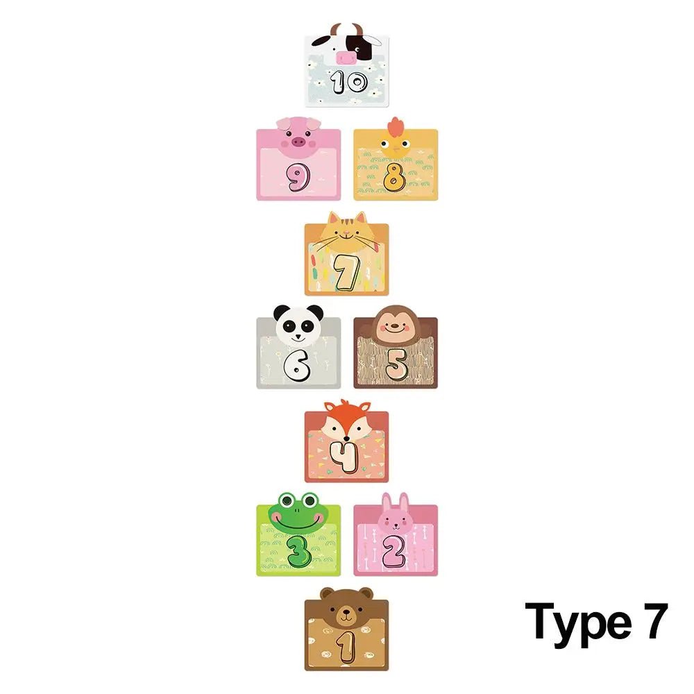 Sticker Sol Jeu de Marelle Chiffres – Autocollant PVC Éducatif Chambre Bébé Maternelle, Cadeau Parent-Enfant