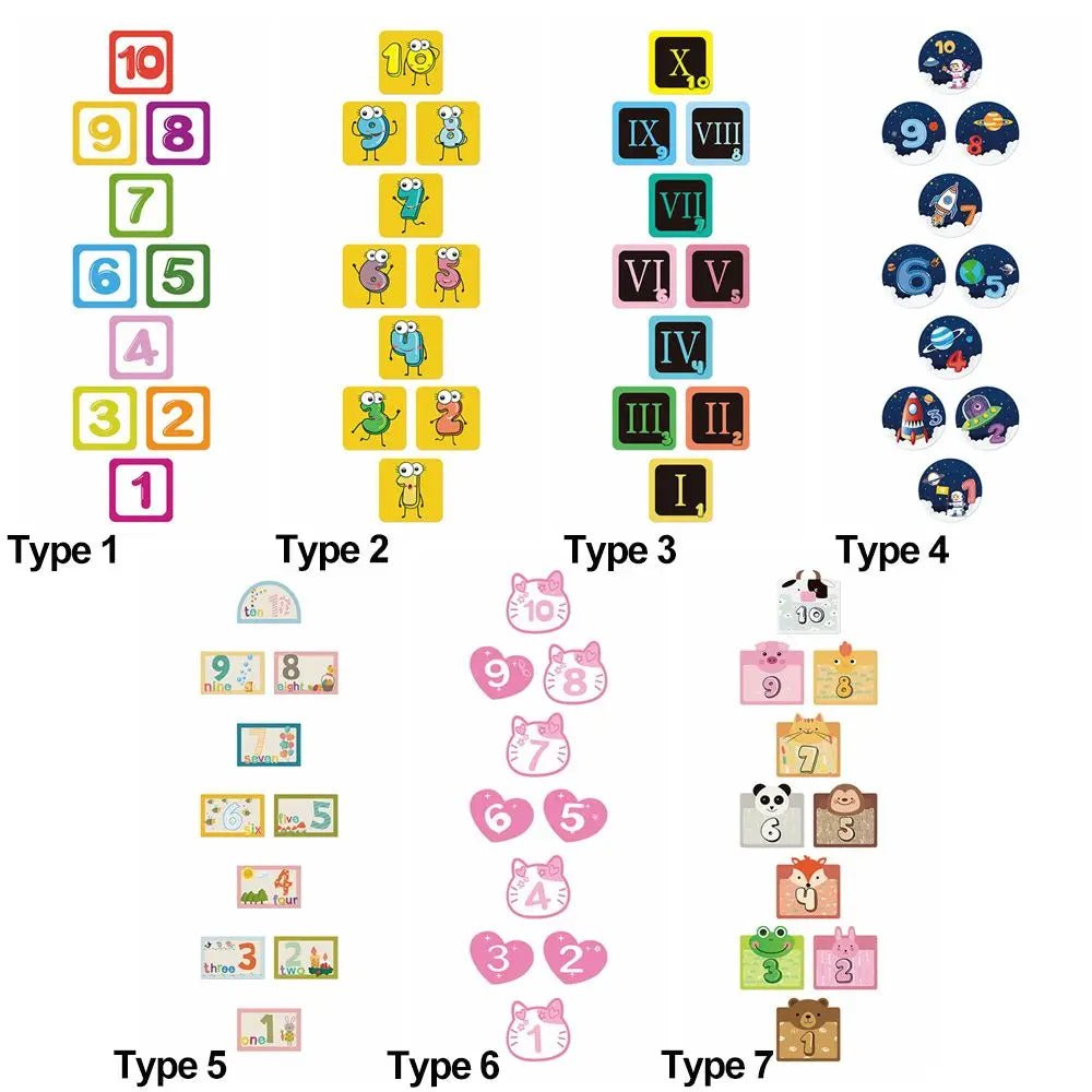 Sticker Sol Jeu de Marelle Chiffres – Autocollant PVC Éducatif Chambre Bébé Maternelle, Cadeau Parent-Enfant