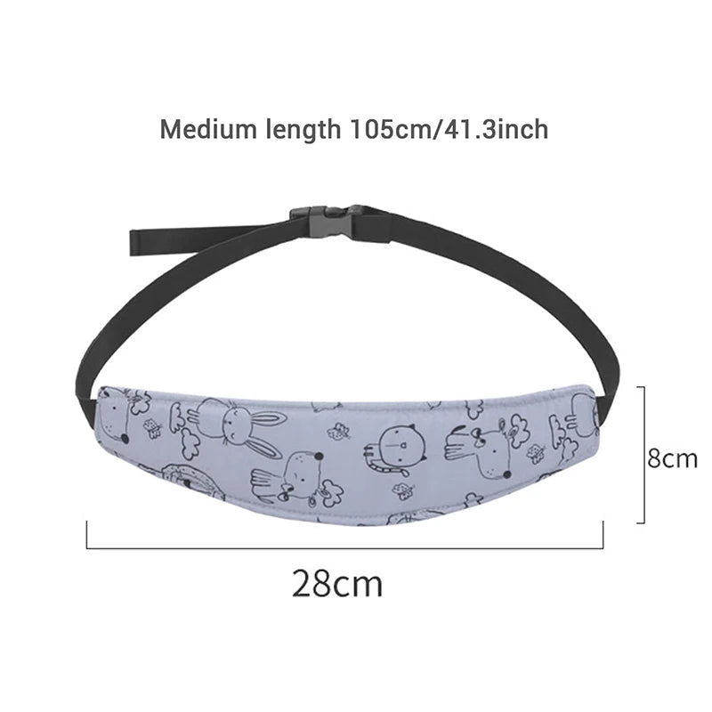 Support de tête pour siège auto bébé – Ceinture de maintien ajustable pour poussette & sommeil sécurisé