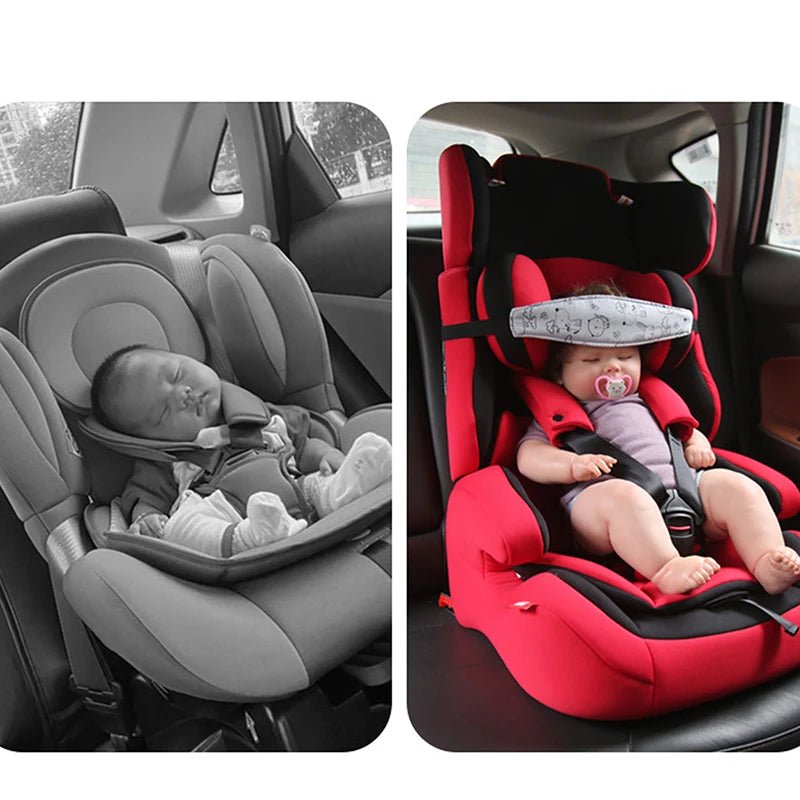 Support de tête pour siège auto bébé – Ceinture de maintien ajustable pour poussette & sommeil sécurisé
