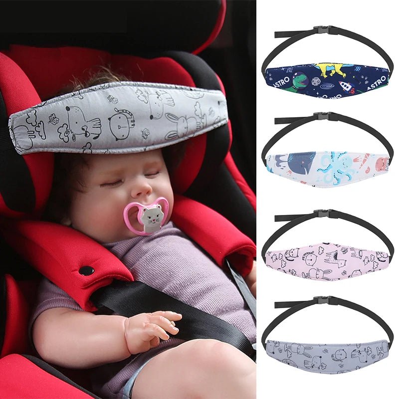 Support de tête pour siège auto bébé – Ceinture de maintien ajustable pour poussette & sommeil sécurisé