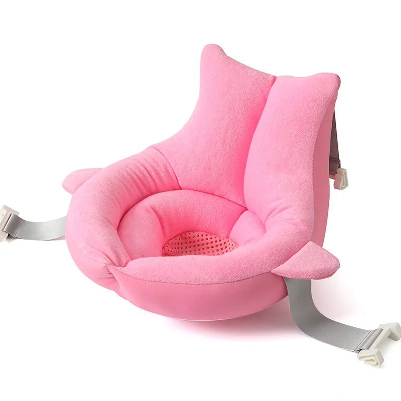 Tapis de Bain Requin Bébé Pliable 80cm – Siège Doux Antidérapant Nouveau-Né | Rose & Bleu
