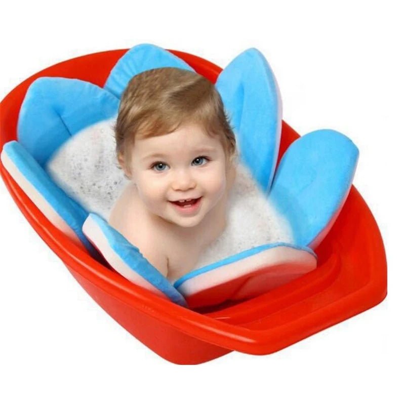 Tapis de Bain Requin Bébé Pliable 80cm – Siège Doux Antidérapant Nouveau-Né | Rose & Bleu