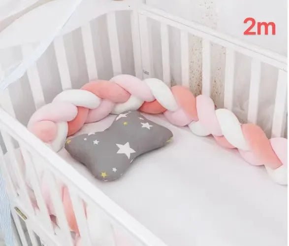 Tour de Lit Bébé Tressé Nœuds – Pare-Chocs Berceau Lavable 1M 2M 3M 4M