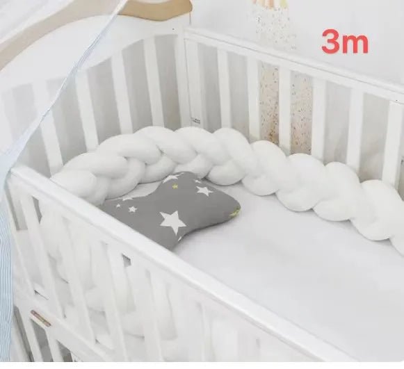 Tour de Lit Bébé Tressé Nœuds – Pare-Chocs Berceau Lavable 1M 2M 3M 4M