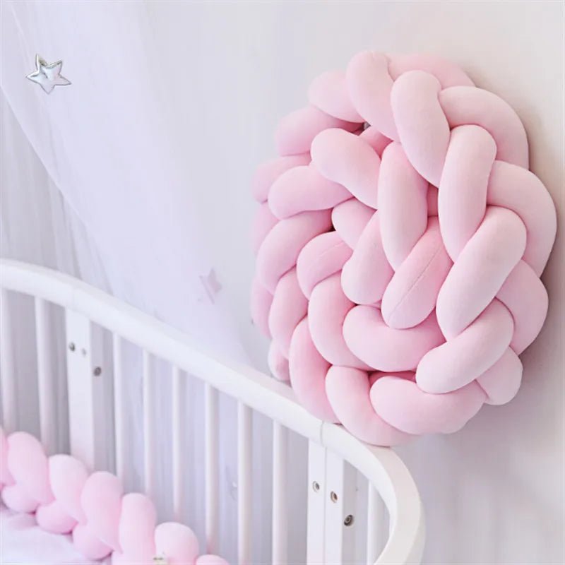Tour de Lit Bébé Tressé Nœuds – Pare-Chocs Berceau Lavable 1M 2M 3M 4M