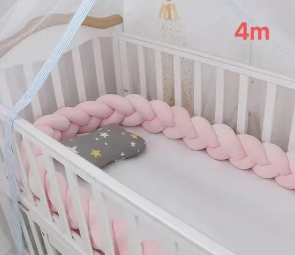 Tour de Lit Bébé Tressé Nœuds – Pare-Chocs Berceau Lavable 1M 2M 3M 4M