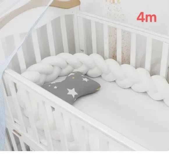 Tour de Lit Bébé Tressé Nœuds – Pare-Chocs Berceau Lavable 1M 2M 3M 4M