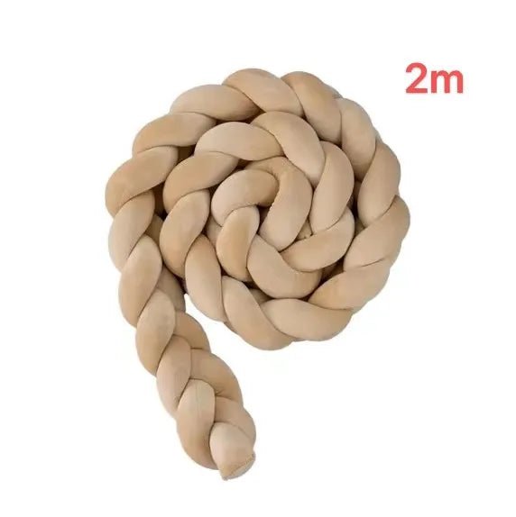 Tour de Lit Bébé Tressé Nœuds – Pare-Chocs Berceau Lavable 1M 2M 3M 4M