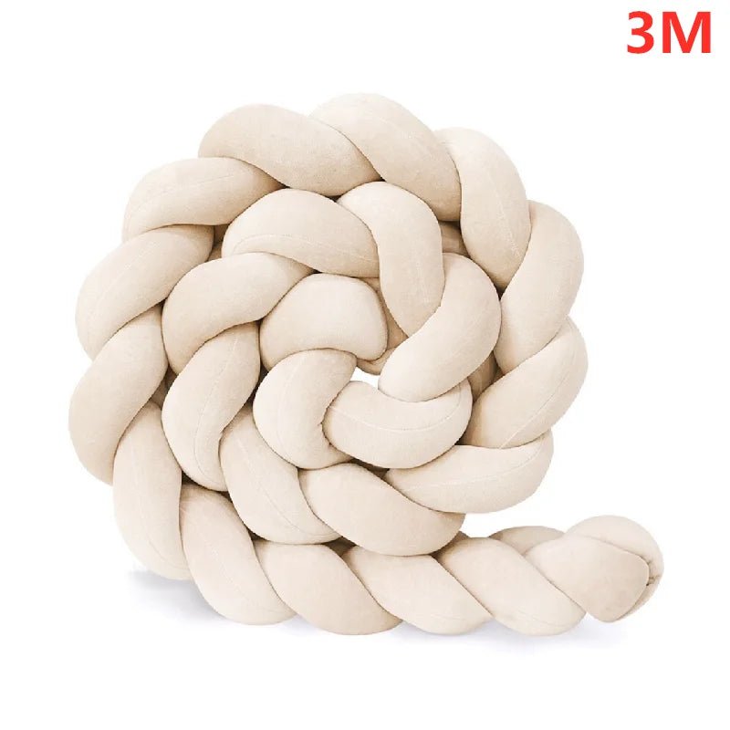 Tour de Lit Bébé Tressé Nœuds – Pare-Chocs Berceau Lavable 1M 2M 3M 4M