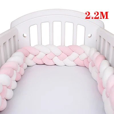 Tour de Lit Tressé pour Bébé – Coton Doux | 2.2M / 3M / 3.6M | Protection et Déco Lit Bébé
