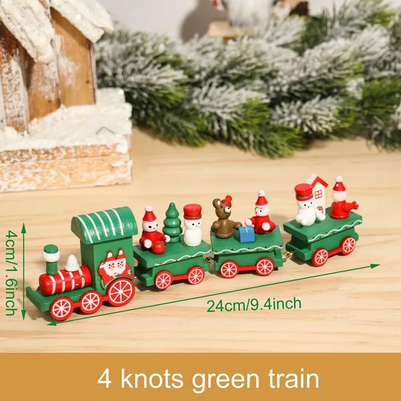 Miniature Wooden Christmas Train – Tree & Table Decoration for Holidays 2025, Children's Gift for New Year 2026