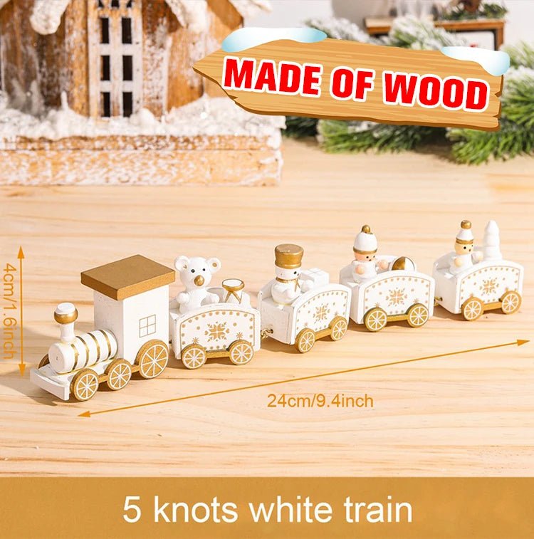 Miniature Wooden Christmas Train – Tree & Table Decoration for Holidays 2025, Children's Gift for New Year 2026
