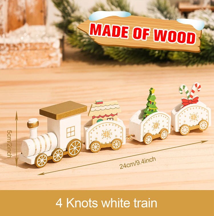 Miniature Wooden Christmas Train – Tree & Table Decoration for Holidays 2025, Children's Gift for New Year 2026