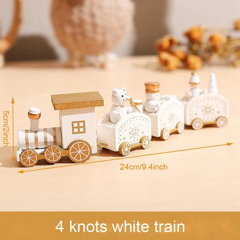 Miniature Wooden Christmas Train – Tree & Table Decoration for Holidays 2025, Children's Gift for New Year 2026