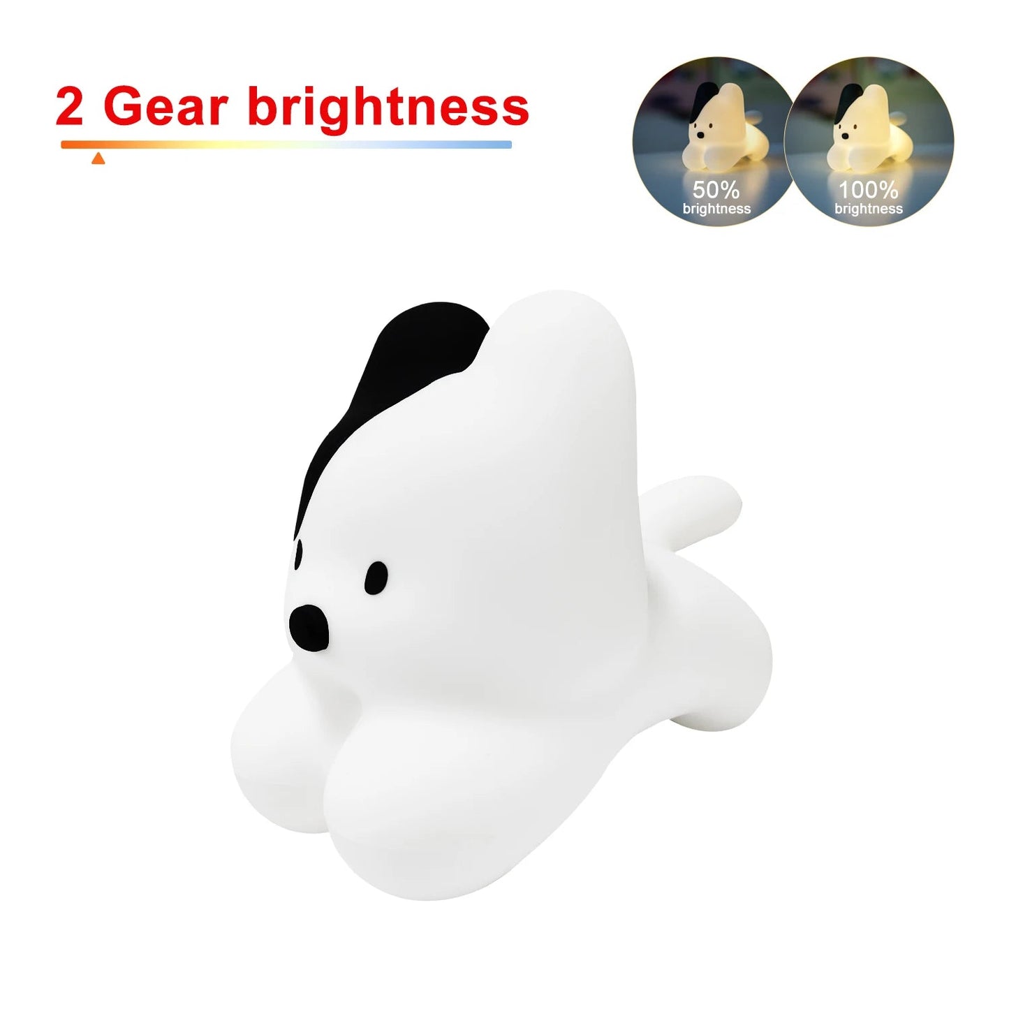 Veilleuse chat silicone kawaii — LED Tactile 7 Couleurs Rechargeable | Lampe Nuit Chambre Bébé Enfant